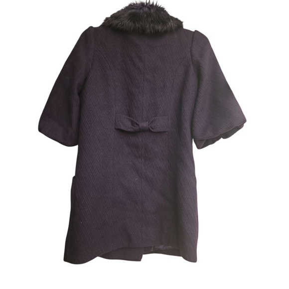 Women's Forever 21 Purple Coat Size S with Faux Fur Collar - Picture 4 of 4